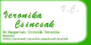 veronika csincsak business card