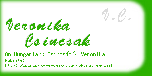 veronika csincsak business card